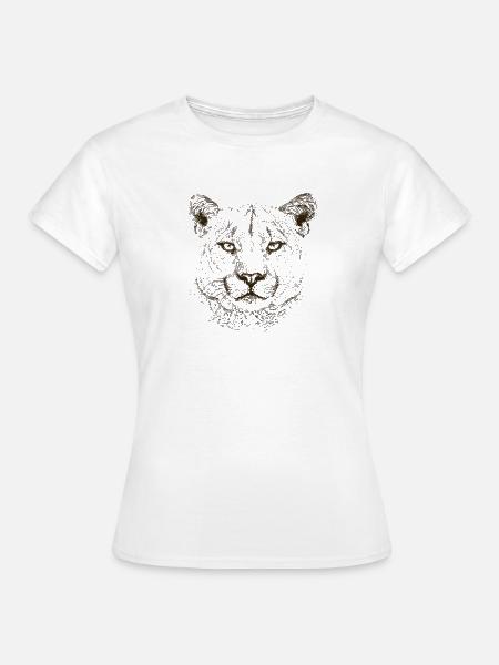 Wildkatze - Frauen T-Shirt - Weiß