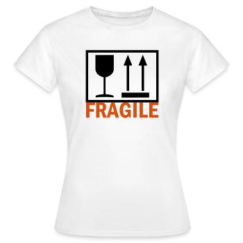 FRAGILE - Women's T-Shirt - white - Front - AI Model Female 172 dark (172cm)
