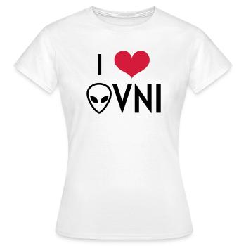 Ufo Alien Raum außerirdisches Aussenseiter - Frauen T-Shirt - Weiß - Vorne - AI Model Female 172 dark (172cm)