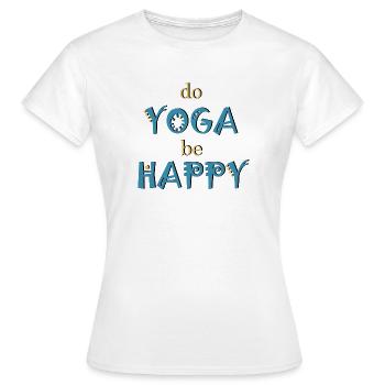 yoga - T-shirt Femme - blanc - Devant - AI Model Female 172 dark (172cm)