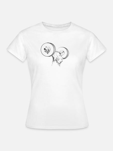 Gewichtheber - Frauen T-Shirt - Weiß