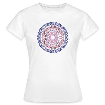 Mandala Mandala - T-shirt Femme - blanc - Devant - AI Model Female 172 dark (172cm)