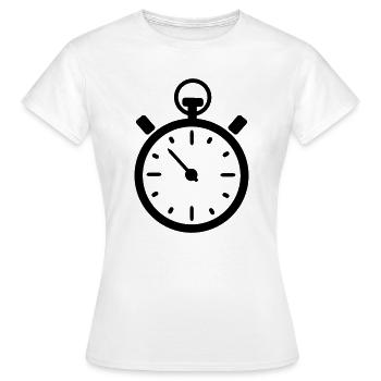 clock - Women's T-Shirt - white - Front - AI Model Female 172 dark (172cm)