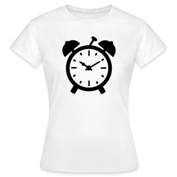 wecker uhr - Frauen T-Shirt - Weiß - Vorne - AI Model Female 172 dark (172cm)
