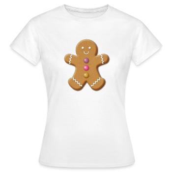 Herr Lebkuchen - Frauen T-Shirt - Weiß - Vorne - AI Model Female 172 dark (172cm)
