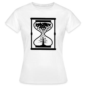 sablier - T-shirt Femme - blanc - Devant - AI Model Female 172 dark (172cm)