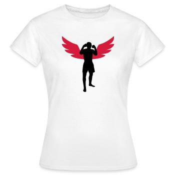 Kickboxing / Kick-Boxeur / Kick Boxing - T-shirt Femme - blanc - Devant - AI Model Female 172 dark (172cm)