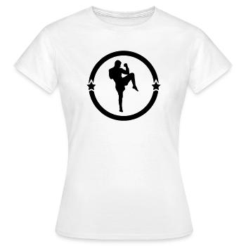 Kickboxing / Kick-Boxeur / Kick Boxing / - T-shirt Femme - blanc - Devant - AI Model Female 172 dark (172cm)