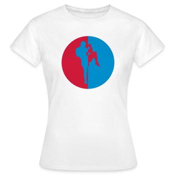 Kickboxing / Kick-Boxeur / Kick Boxing / - T-shirt Femme - blanc - Devant - AI Model Female 172 dark (172cm)