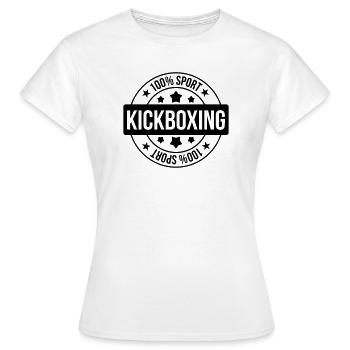 Kickboxing / Kick-Boxeur / Kick Boxing / - T-shirt Femme - blanc - Devant - AI Model Female 172 dark (172cm)