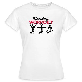 Holiday workout corkscrew - T-shirt Femme - blanc - Devant - AI Model Female 172 dark (172cm)