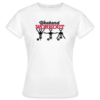 Weekend workout corkscrew - T-shirt Femme - blanc - Devant - AI Model Female 172 dark (172cm)