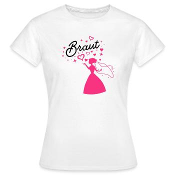 junggesellinnenabschied braut - Frauen T-Shirt - Weiß - Vorne - AI Model Female 172 dark (172cm)