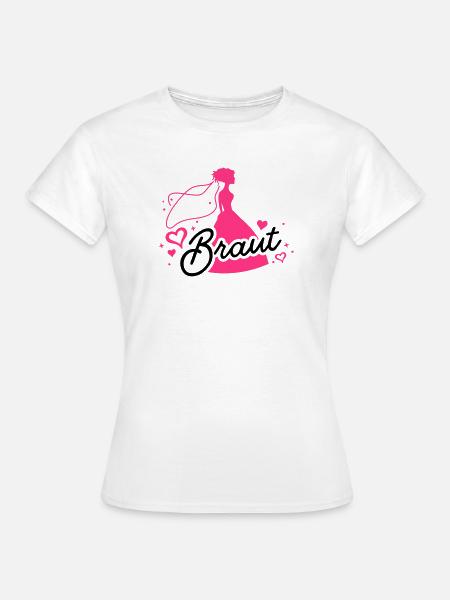 braut hochzeit - Frauen T-Shirt - Weiß