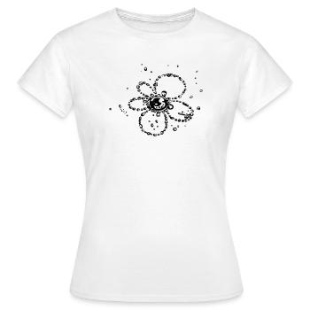 Fleur de gouttes d'eau - T-shirt Femme - blanc - Devant - AI Model Female 172 dark (172cm)