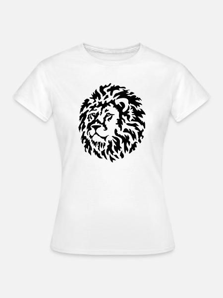 löwe raubkatze - Frauen T-Shirt - Weiß
