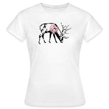 Cerf broutant - T-shirt Femme - blanc - Devant - AI Model Female 172 dark (172cm)