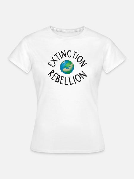 Extinction Rebellion Planet Erde schwarz - Frauen T-Shirt - Weiß
