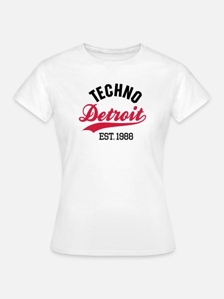 Techno Detroit est.1988 - T-shirt Femme - blanc