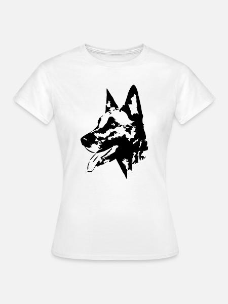 Malinois Kopf - Frauen T-Shirt - Weiß