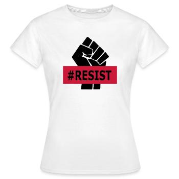 Hashtag Resist - Raised Fist - Black Power - Women's T-Shirt - white - Front - AI Model Female 172 dark (172cm)