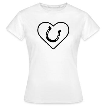 fer à cheval - T-shirt Femme - blanc - Devant - AI Model Female 172 dark (172cm)