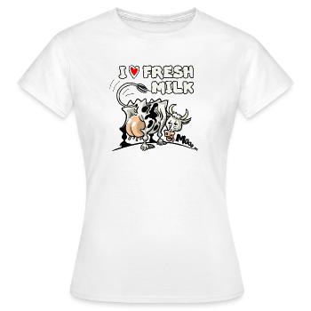 Milchkuh - Frauen T-Shirt - Weiß - Vorne - AI Model Female 172 dark (172cm)