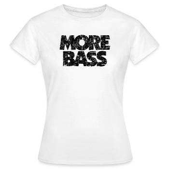 Plus de bass (vintage / noir) bass player bass player - T-shirt Femme - blanc - Devant - AI Model Female 172 dark (172cm)