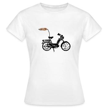 Fellakzent Streifen - Frauen T-Shirt - Weiß - Vorne - AI Model Female 172 dark (172cm)