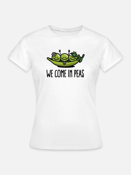 We come in peas / peace - Frauen T-Shirt - Weiß