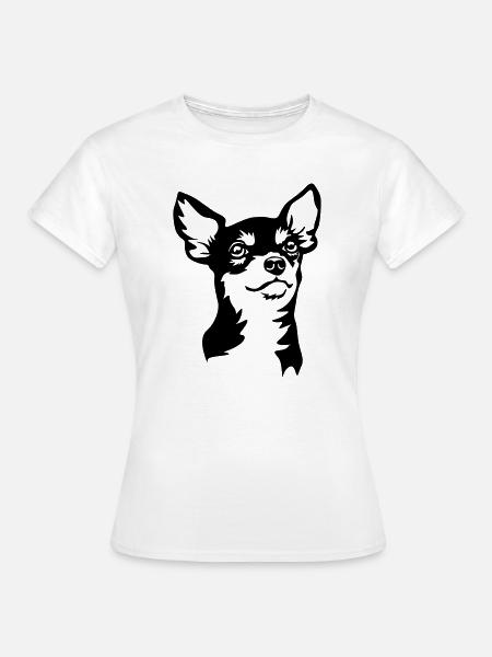 Chihuahua Kopf - Frauen T-Shirt - Weiß