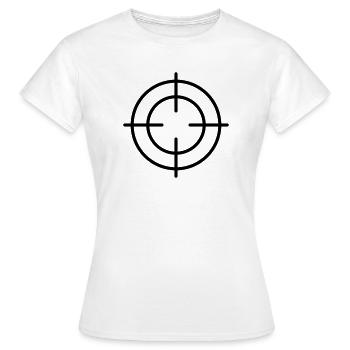 Fadenkreuz - Frauen T-Shirt - Weiß - Vorne - AI Model Female 172 dark (172cm)