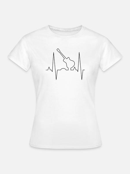 Gitarre Druckdesign - Frauen T-Shirt - Weiß
