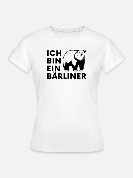 Polar Bären Silhouette Kontrast - Frauen T-Shirt - Weiß