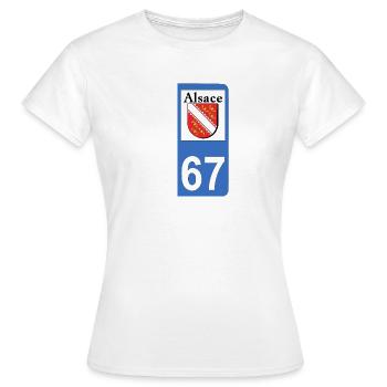 alsace - T-shirt Femme - blanc - Devant - AI Model Female 172 dark (172cm)