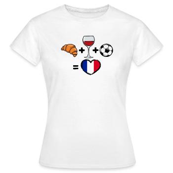 Frankreich Fussballmannschaft Fussballfan Team - Frauen T-Shirt - Weiß - Vorne - AI Model Female 172 dark (172cm)