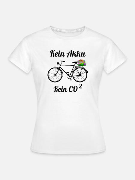 Fahrrad ohne Akku - Frauen T-Shirt - Weiß