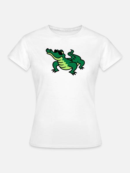Cool Croc - T-shirt Femme - blanc