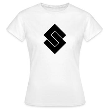 Logo S - T-shirt Femme - blanc - Devant - AI Model Female 172 dark (172cm)