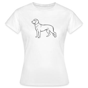 Chien de soudage hanovrien - T-shirt Femme - blanc - Devant - AI Model Female 172 dark (172cm)