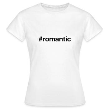 ROMANTIQUE - T-shirt Femme - blanc - Devant - AI Model Female 172 dark (172cm)
