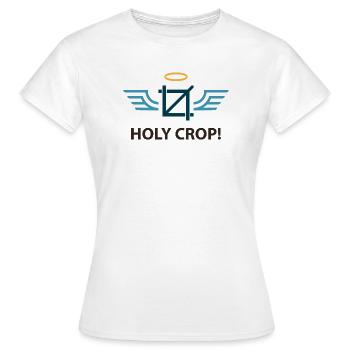 Holy Crop - T-shirt Femme - blanc - Devant - AI Model Female 172 dark (172cm)