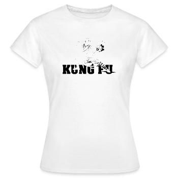 Shaolin Kungfu Symbole du maître combattant - T-shirt Femme - blanc - Devant - AI Model Female 172 dark (172cm)