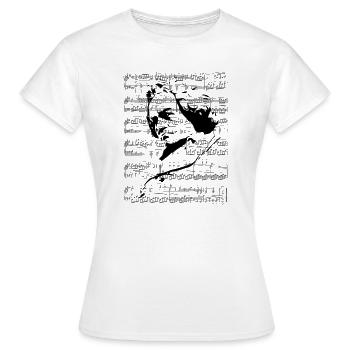 Beethoven - Frauen T-Shirt - Weiß - Vorne - AI Model Female 172 dark (172cm)
