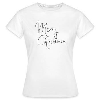 Merry Christmas - Women's T-Shirt - white - Front - AI Model Female 172 dark (172cm)