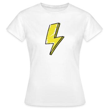 Foudre - illustration - T-shirt Femme - blanc - Devant - AI Model Female 172 dark (172cm)