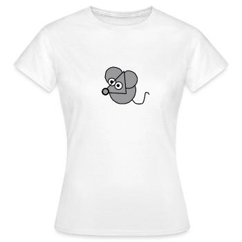 Maus - Frauen T-Shirt - Weiß - Vorne - AI Model Female 172 dark (172cm)