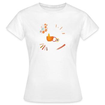 Ockerfarbene Farbe - Frauen T-Shirt - Weiß - Vorne - AI Model Female 172 dark (172cm)