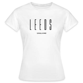 Leeds UK - T-shirt Femme - blanc - Devant - AI Model Female 172 dark (172cm)