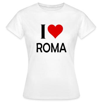 J'aime Roma - T-shirt Femme - blanc - Devant - AI Model Female 172 dark (172cm)